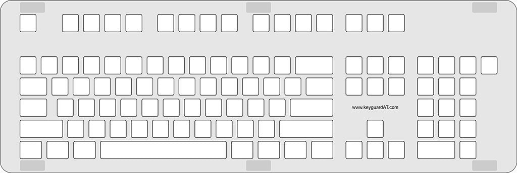 Keyguard for the Dell AT101W keyboard.