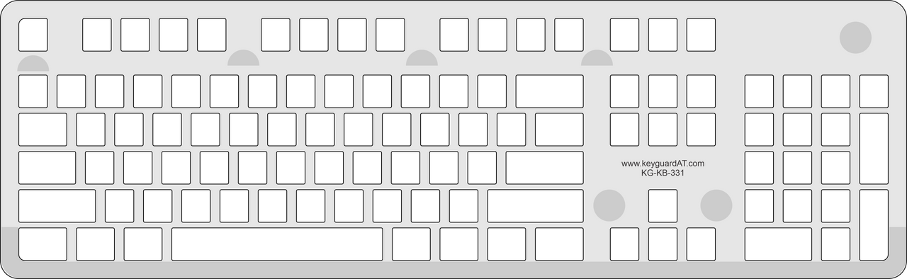 Keyguard for the Dell KB-522.