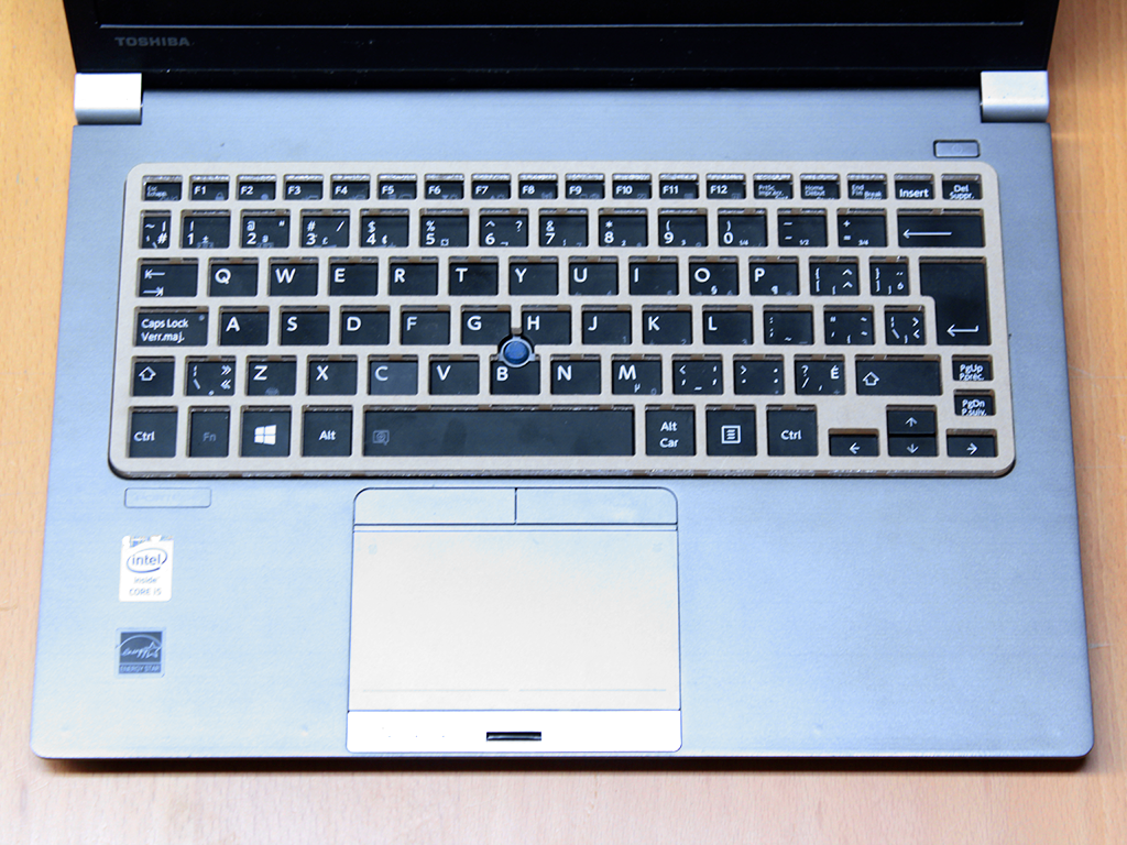 Keyguard on the Toshiba Portege Z30-A laptop.