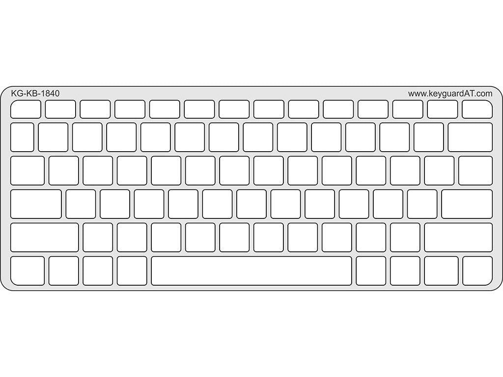 Keyguard for the Surface Go 2 keyboard model 1840.