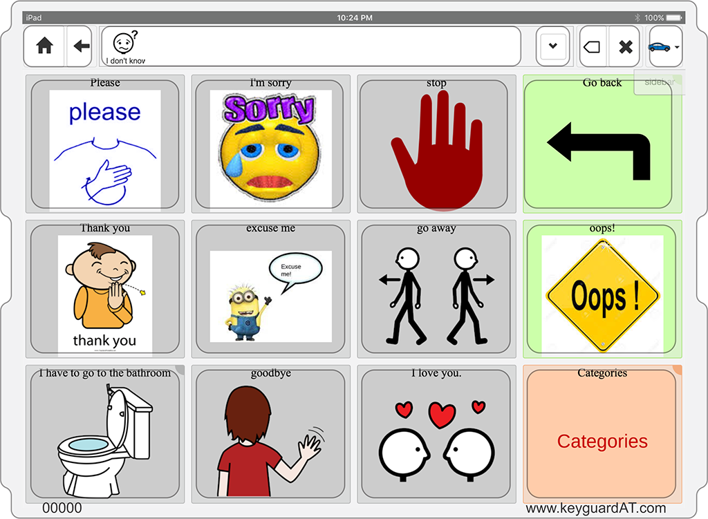 CoughDrop Keyguard – Keyguard Assistive Technology