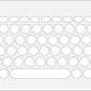 Oversized flange with holes allows for attaching to keyboard with cord or straps.