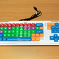 Keyguard mounted on the Dura Gadget keyboard with Dual Lock fasteners
