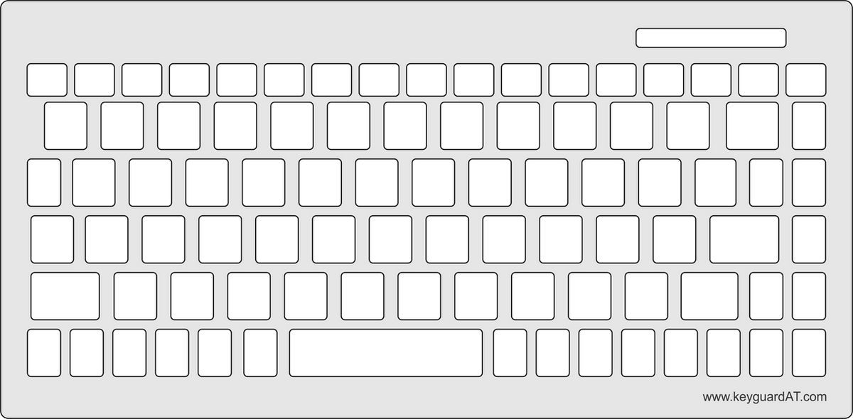 K595 SolidTek ACK 595 Keyboard Keyguard (#502) – Keyguard Assistive Technology