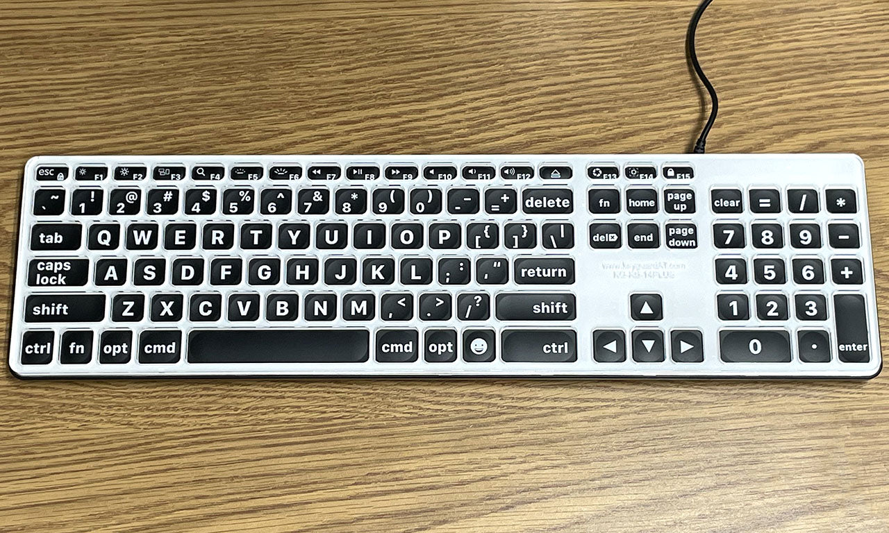 MacallyWired Large Print Keyboard Keyguard